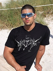 Strong latin man solo posing
