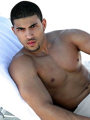 Strong latin man solo posing