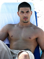 Strong latin man solo posing