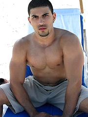 Strong latin man solo posing