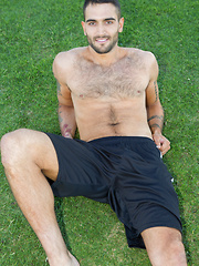 Kelvin shows his hiary chest